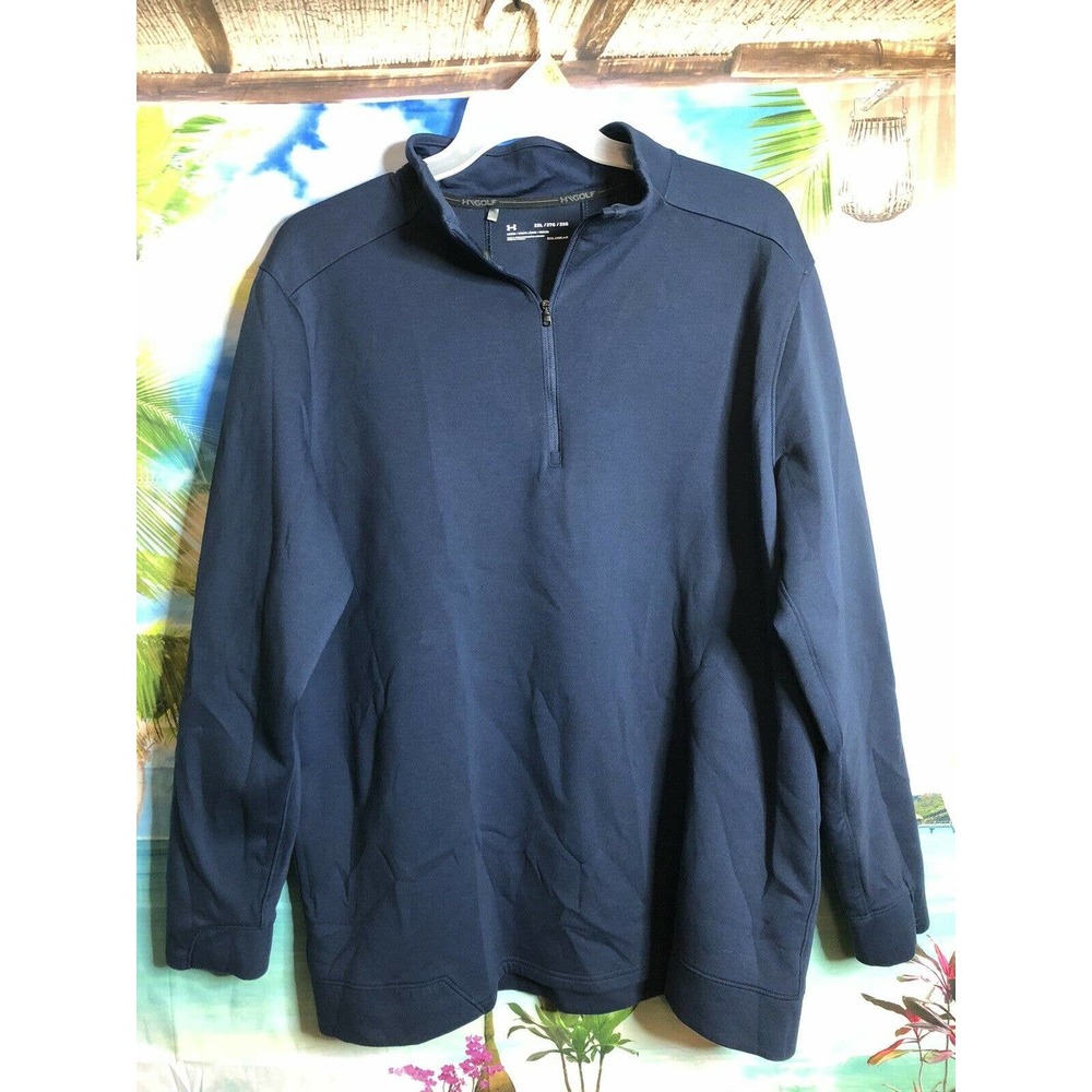 Under Armor Golf Cold Gear 1/4 Zip Pullover Mens Size 2X Navy Blue
